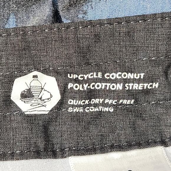 Vissla Boardshorts Mens 30 Gray Blue Leaf Print Quick Dry Stretch Swim M1065PRI - Picture 10 of 12